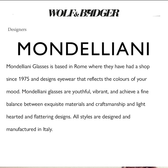 Mondelliani Italy Handmade Jackie O Butterfly Sunglasses Black White  MINT - Picture 11 of 15